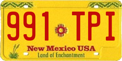 NM license plate 991TPI