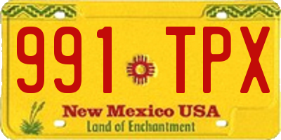 NM license plate 991TPX