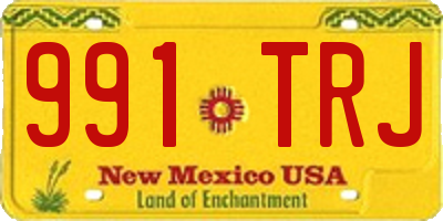 NM license plate 991TRJ