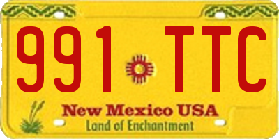 NM license plate 991TTC
