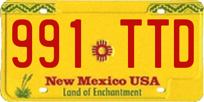 NM license plate 991TTD
