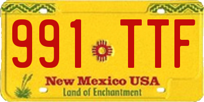 NM license plate 991TTF