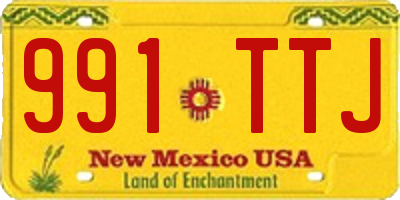 NM license plate 991TTJ