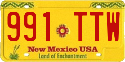 NM license plate 991TTW
