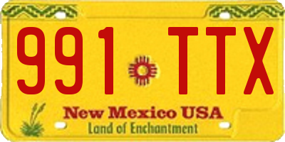 NM license plate 991TTX