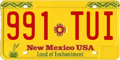 NM license plate 991TUI