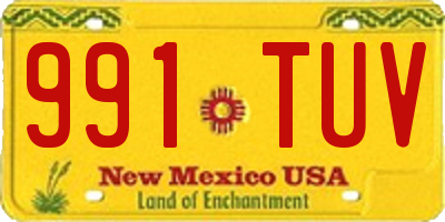 NM license plate 991TUV