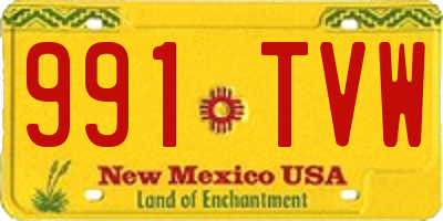 NM license plate 991TVW