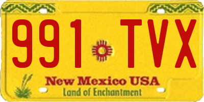 NM license plate 991TVX