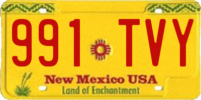 NM license plate 991TVY
