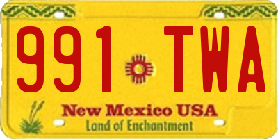 NM license plate 991TWA