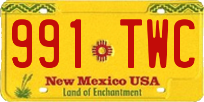 NM license plate 991TWC