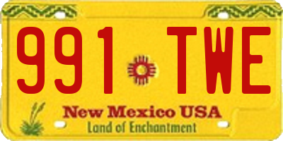 NM license plate 991TWE