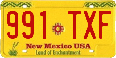 NM license plate 991TXF