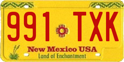 NM license plate 991TXK