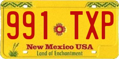 NM license plate 991TXP