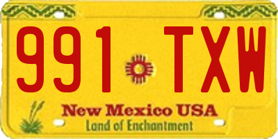 NM license plate 991TXW
