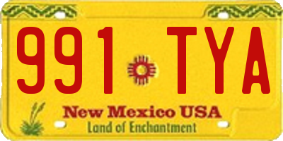 NM license plate 991TYA