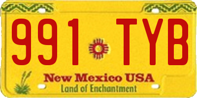 NM license plate 991TYB