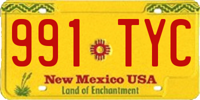 NM license plate 991TYC