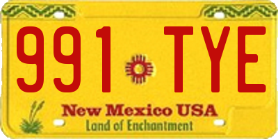 NM license plate 991TYE