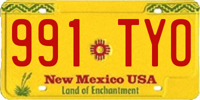 NM license plate 991TYO