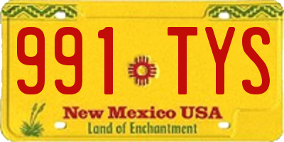 NM license plate 991TYS