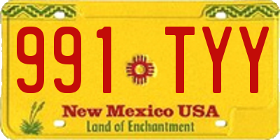 NM license plate 991TYY