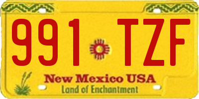 NM license plate 991TZF