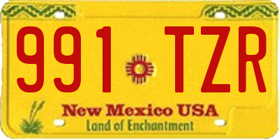 NM license plate 991TZR