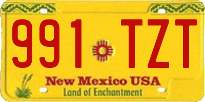 NM license plate 991TZT