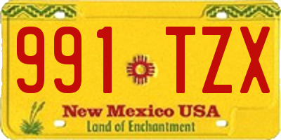 NM license plate 991TZX