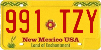 NM license plate 991TZY