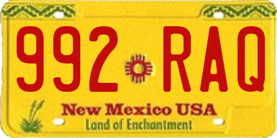 NM license plate 992RAQ