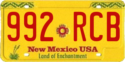 NM license plate 992RCB