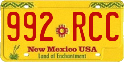 NM license plate 992RCC