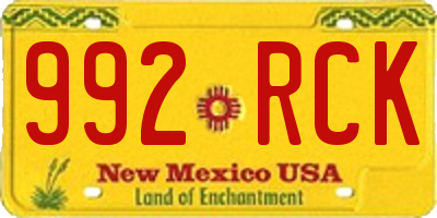 NM license plate 992RCK