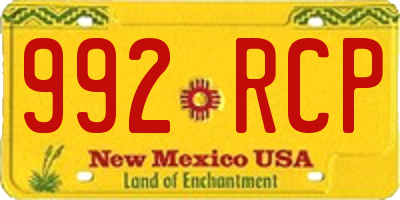 NM license plate 992RCP