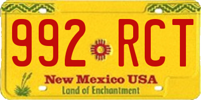 NM license plate 992RCT