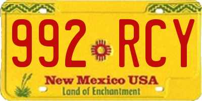 NM license plate 992RCY