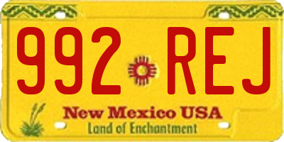 NM license plate 992REJ
