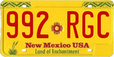 NM license plate 992RGC