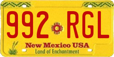 NM license plate 992RGL