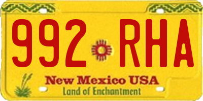 NM license plate 992RHA
