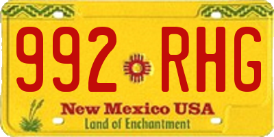 NM license plate 992RHG