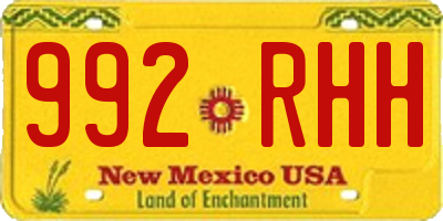 NM license plate 992RHH