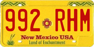 NM license plate 992RHM