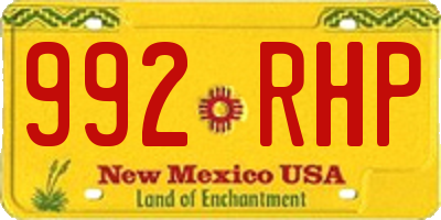 NM license plate 992RHP