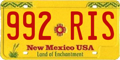 NM license plate 992RIS