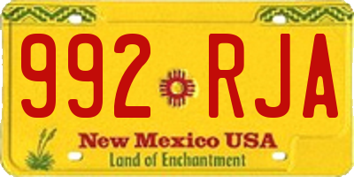 NM license plate 992RJA